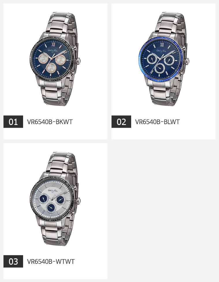 MUSINSA公式 | VALENTINO RUDY VR6540 Blue Ocean Men's Wristwatch